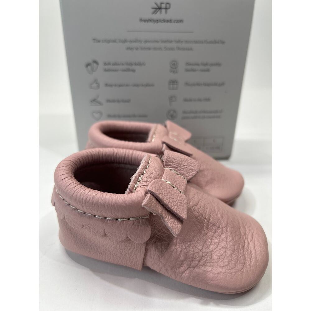 Freshly Picked Bow Moccasins Blush Pink Shoes‎ Size 3